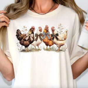 Features Cute Chicken Bow Transfer